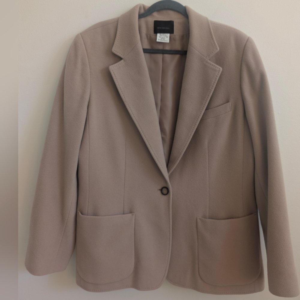 Bern & Mort Blush Wool Blend Blazer Jacket – Size 18